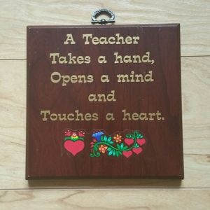 Teacher's decorative wall plaque